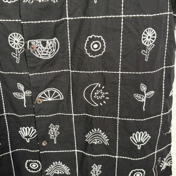 Cotton on Men's Cabana Short Sleeve Shirt - Black Grid large $50 - Picture 3 of 6